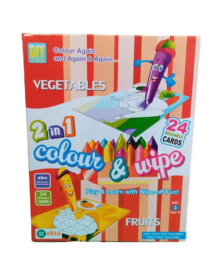 Vegetables 2 in 1 Colour & Wipe